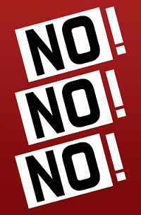 NO..... Do We say No too